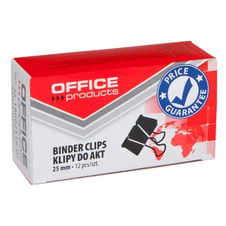 Біндер 25мм чорний 12шт. OFFICE PRODUCTS 18092519-05